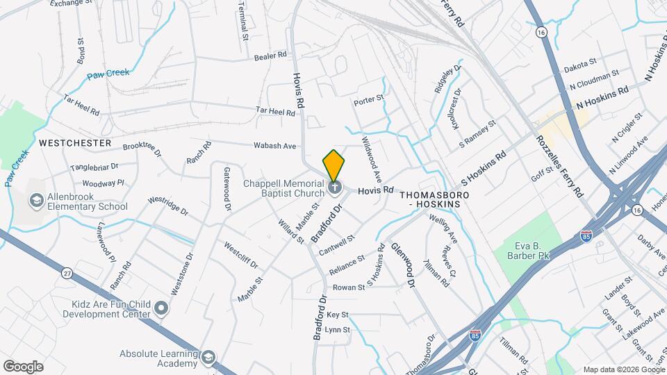 4521 Hovis Rd Map and Location Details