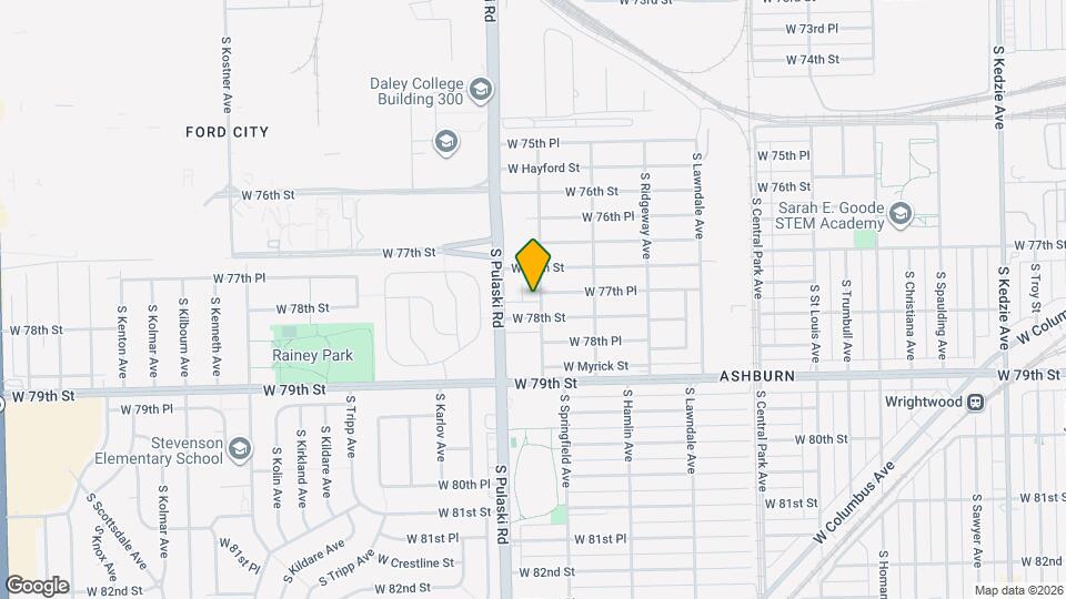 7732 S Springfield Ave Map and Location Details