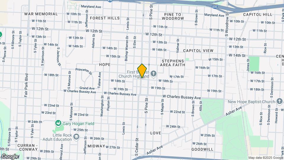 1801 S Cedar St Mapa y Detalles de la Ubicación