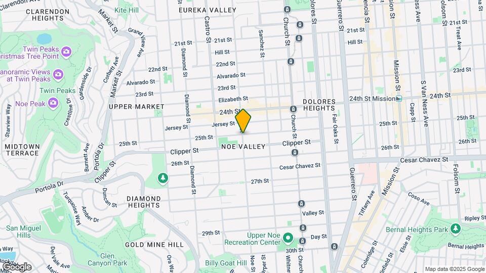 1207 Noe St Mapa y Detalles de la Ubicación