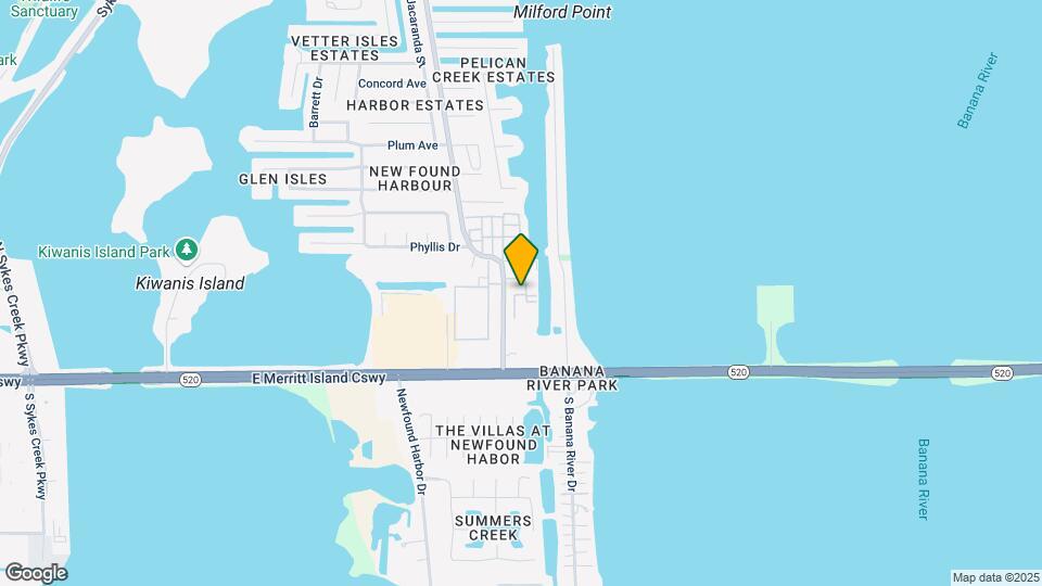 250 N Banana River Dr Map and Location Details