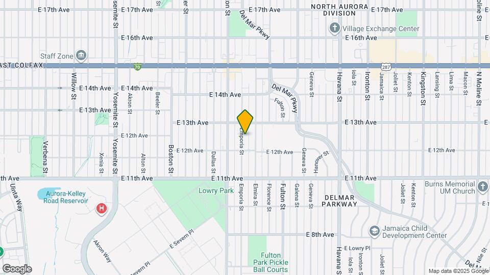 1250 Emporia St Map and Location Details