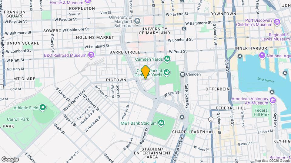 630 South Paca St Map and Location Details