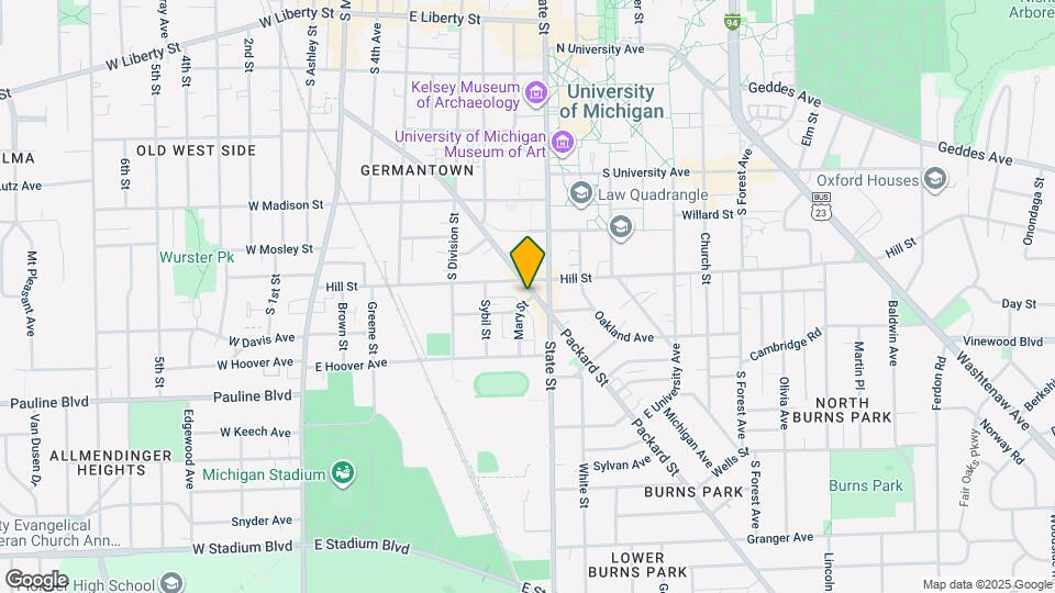 608 Packard St Map and Location Details