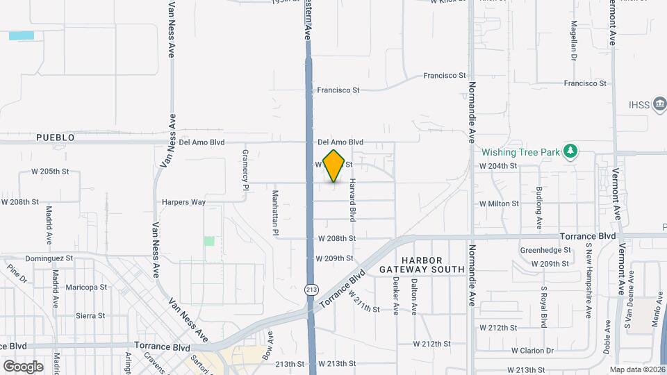 1632 W 205th St Map and Location Details