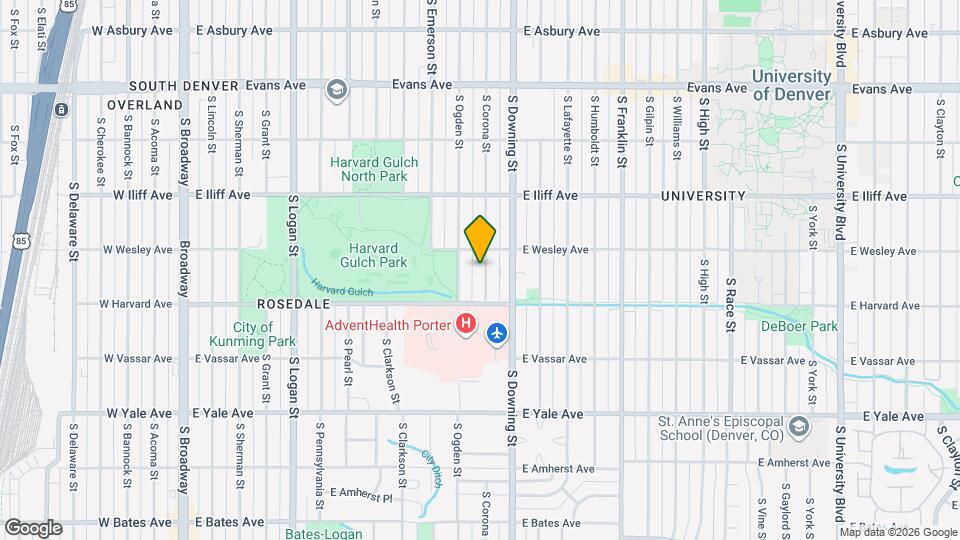 2435 S Corona St Mapa y Detalles de la Ubicación