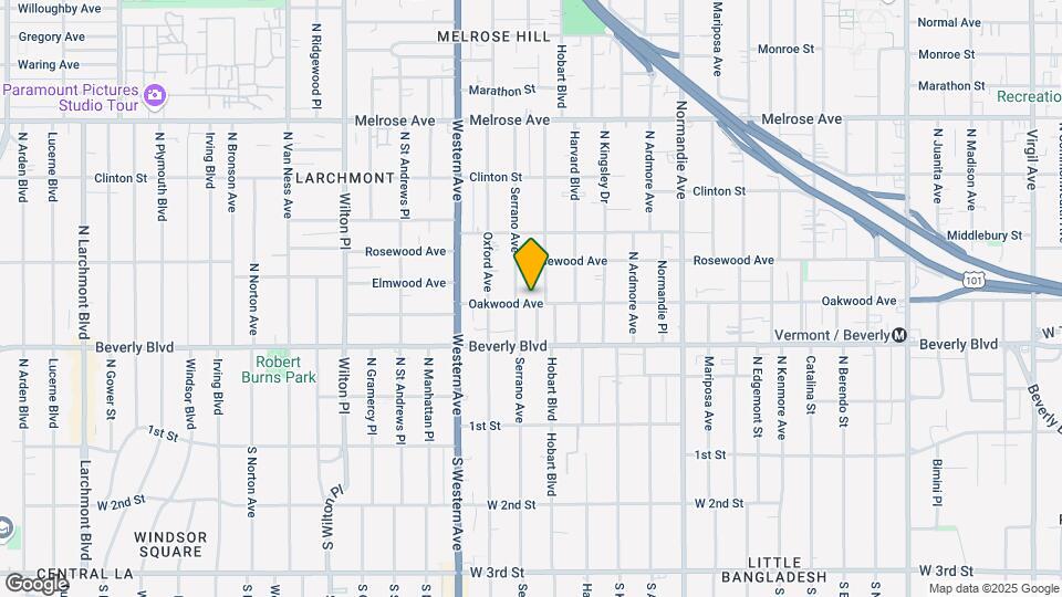 4565 Oakwood Ave Map and Location Details