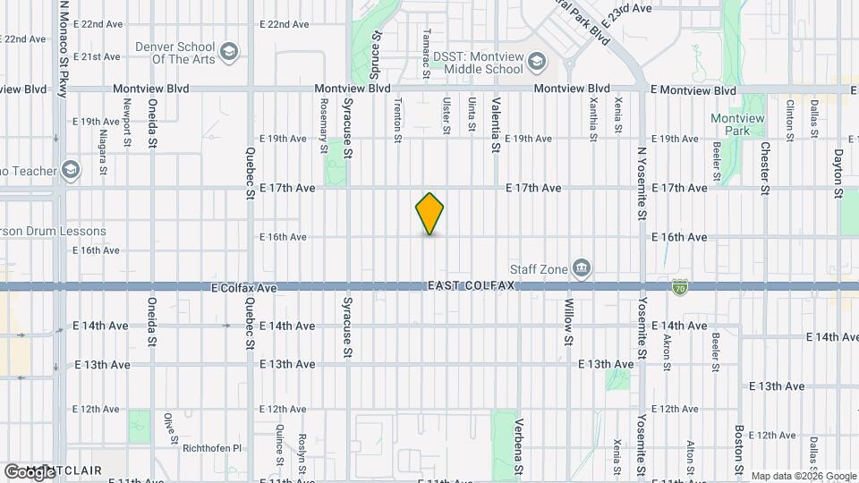 8016 E 16th Ave Map and Location Details