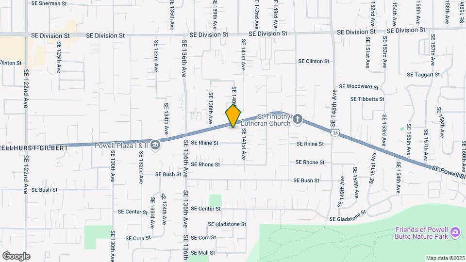 13938 SE Powell Blvd Map and Location Details