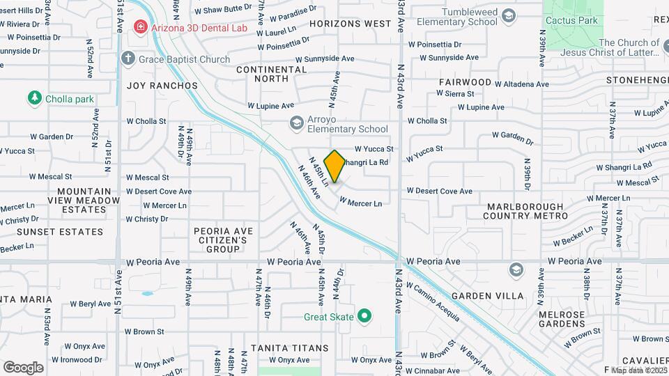 10825 N 45th Ln Map and Location Details