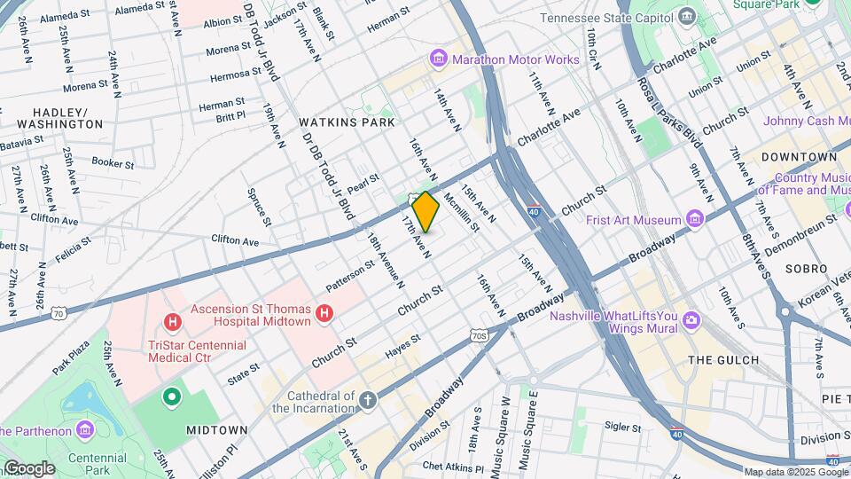 1643 Patterson St Mapa y Detalles de la Ubicación