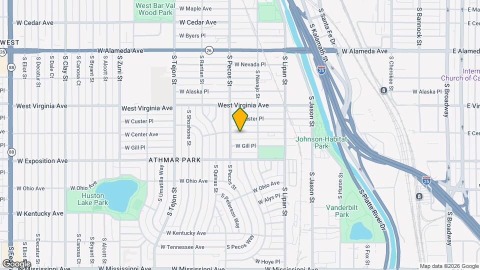 1364 W Center Ave Map and Location Details