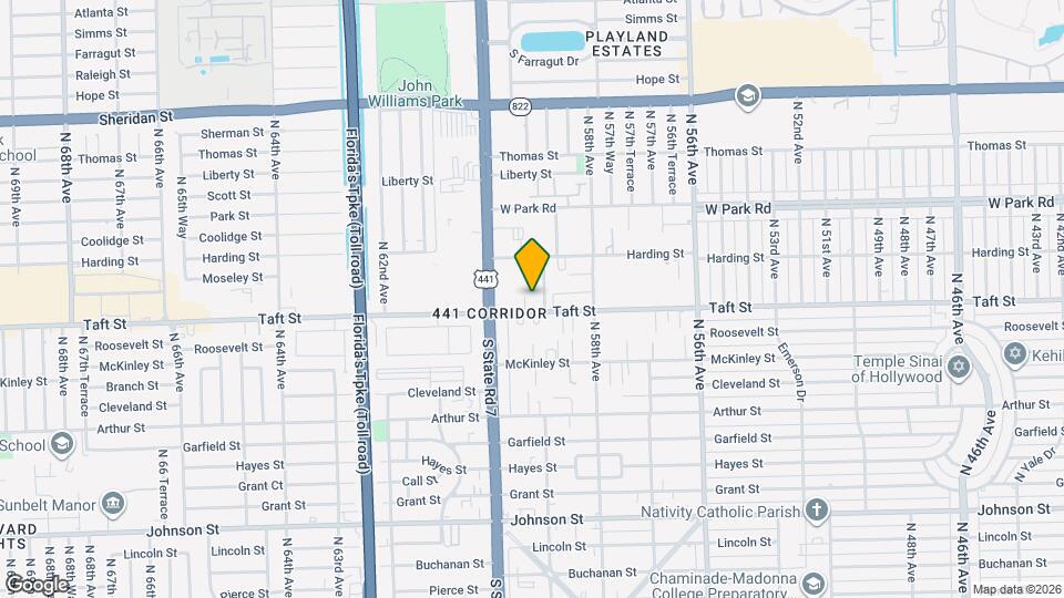 1709 N 59th Terrace Map and Location Details