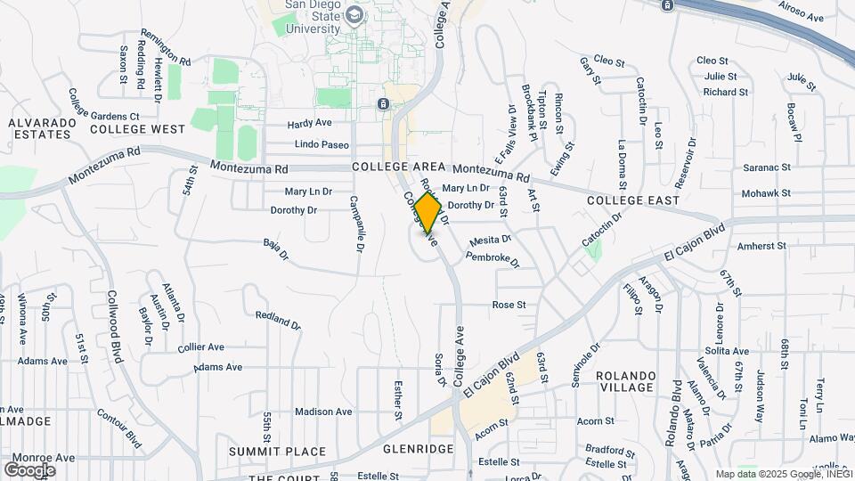 4952 College Ave Map and Location Details