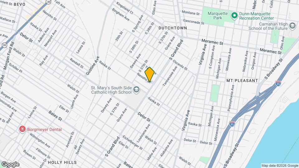 3610-3612-3612 Neosho St Mapa y Detalles de la Ubicación