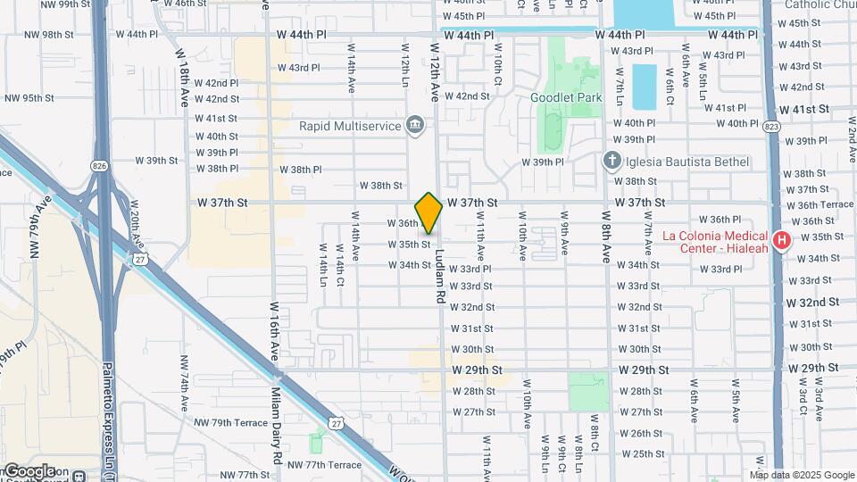 1225 W 35th St Map and Location Details