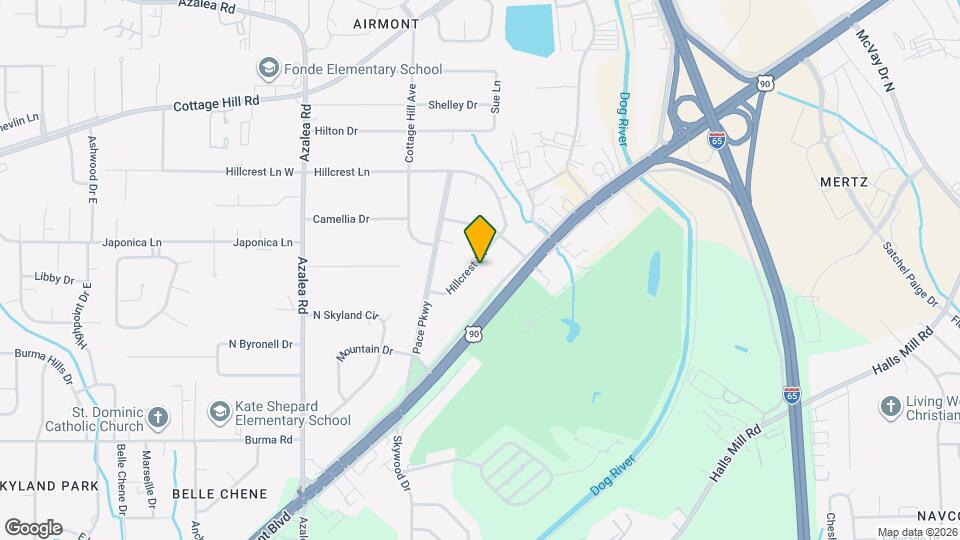 1017 Hillcrest Ln Map and Location Details