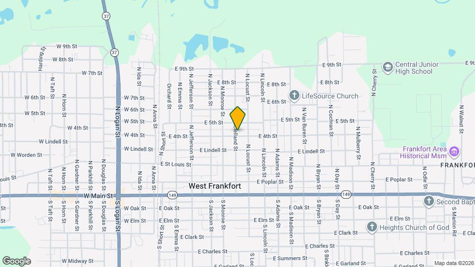 601 E 4th St Map and Location Details