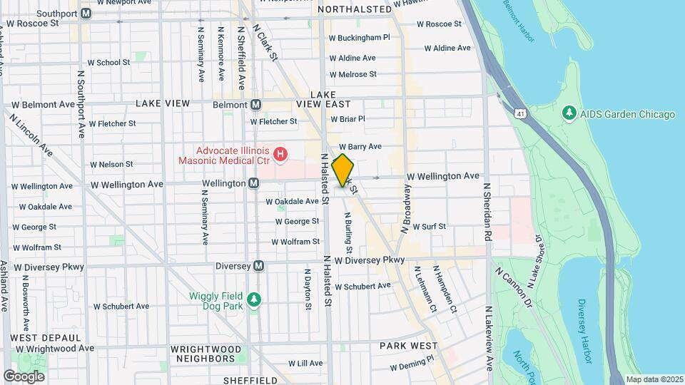 718 W Oakdale Ave, Unit #1 Map and Location Details
