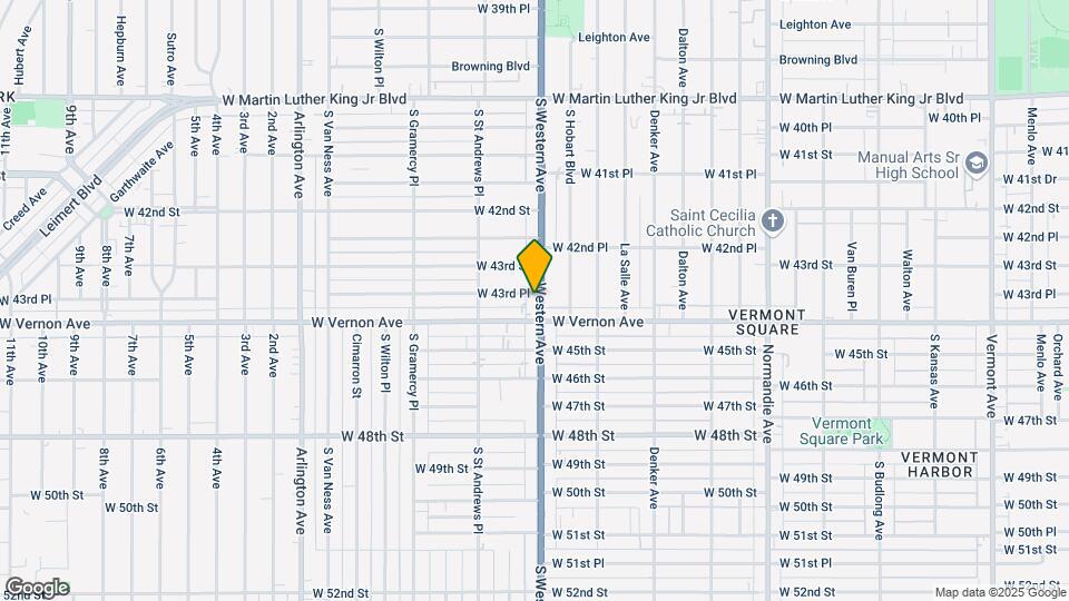 4351-4353 S Western Ave Map and Location Details