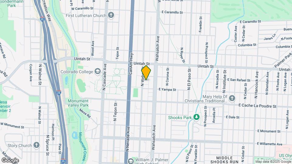 1019 N Weber St Map and Location Details