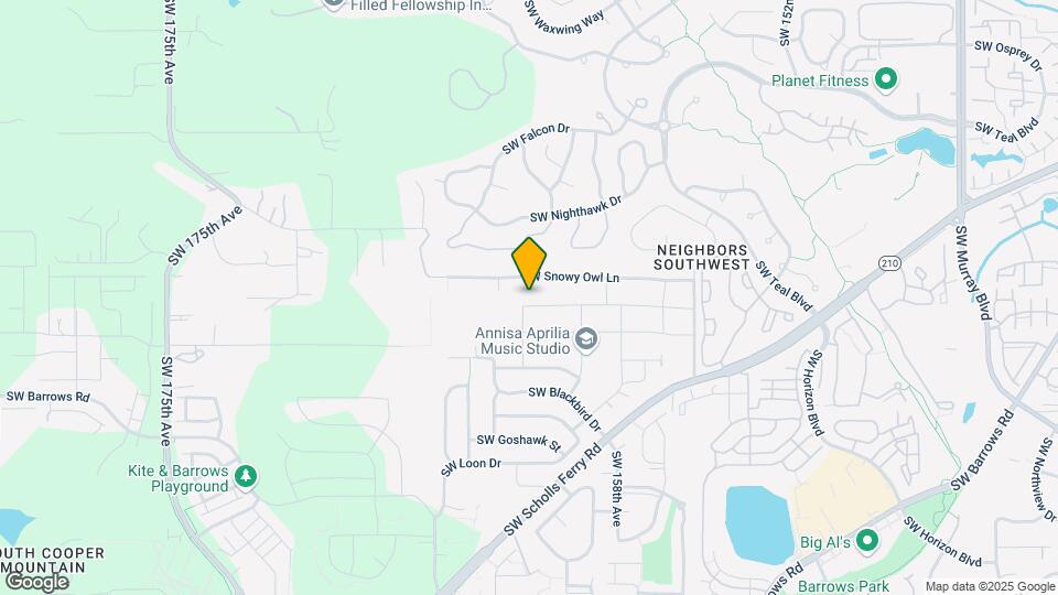 16115 SW Thrush Ln Map and Location Details
