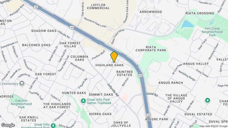 11904 Highland Oaks Trail Map and Location Details