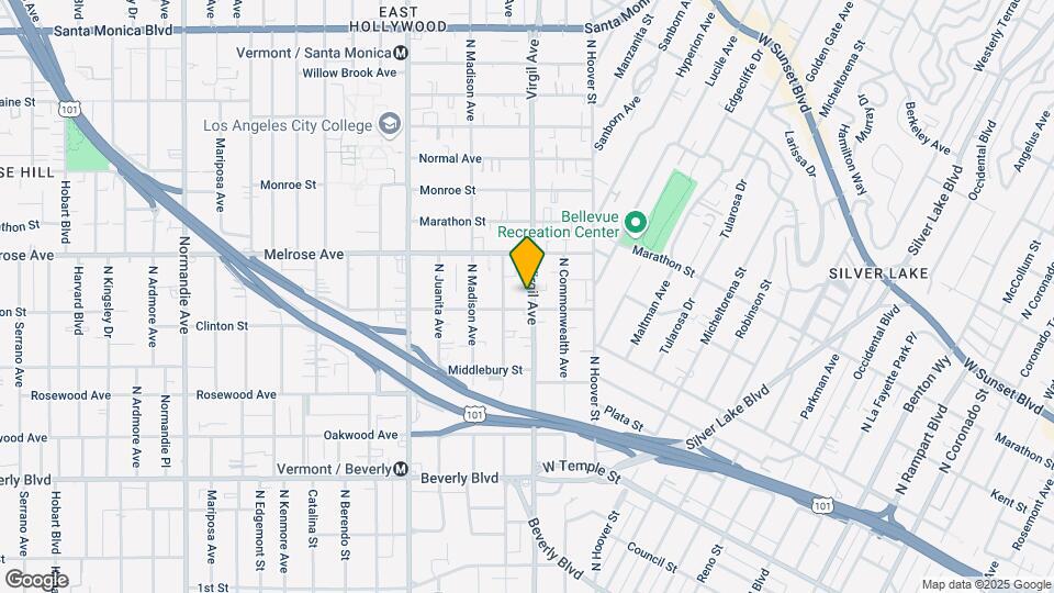 611 N Virgil Ave Map and Location Details