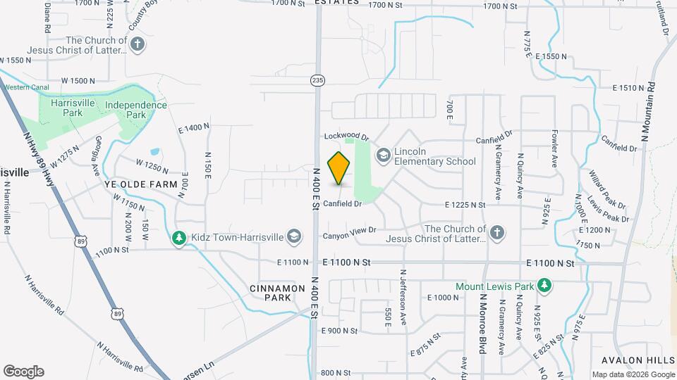 1259 N 450 E St Mapa y Detalles de la Ubicación