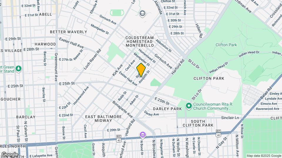 2538 Aisquith St Map and Location Details