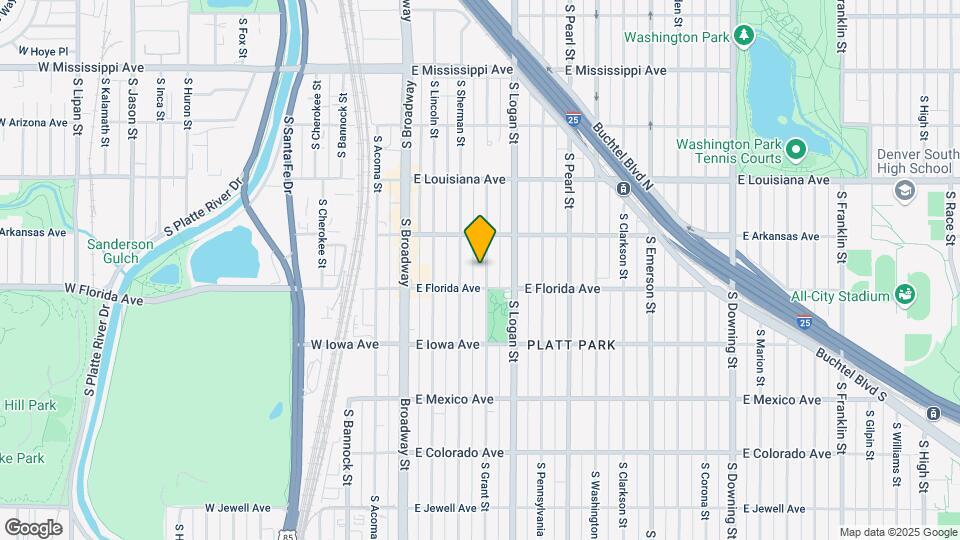 1463 S Grant St Map and Location Details