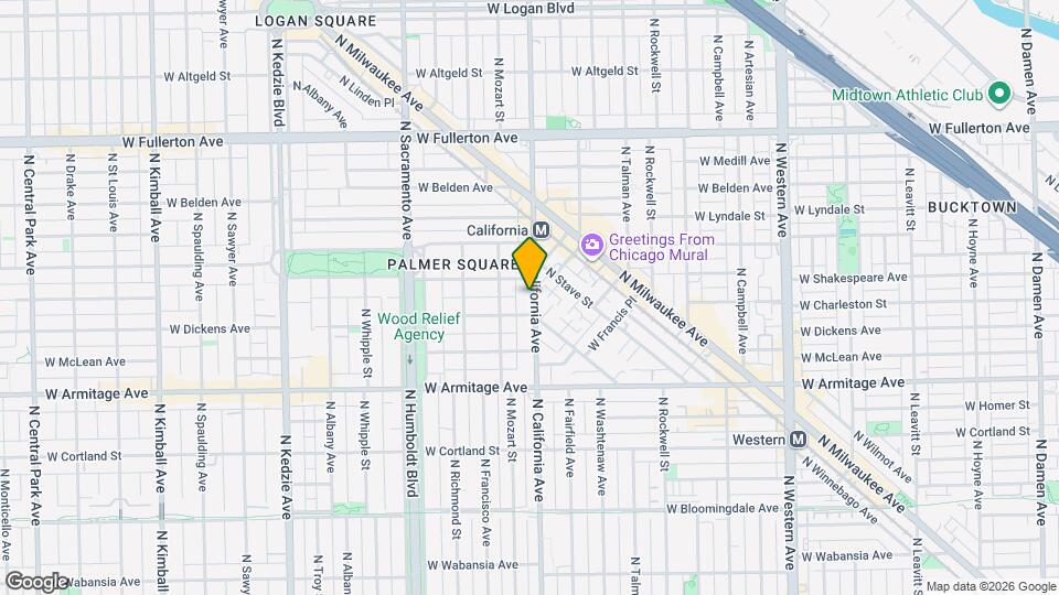 2114 N California Ave Map and Location Details