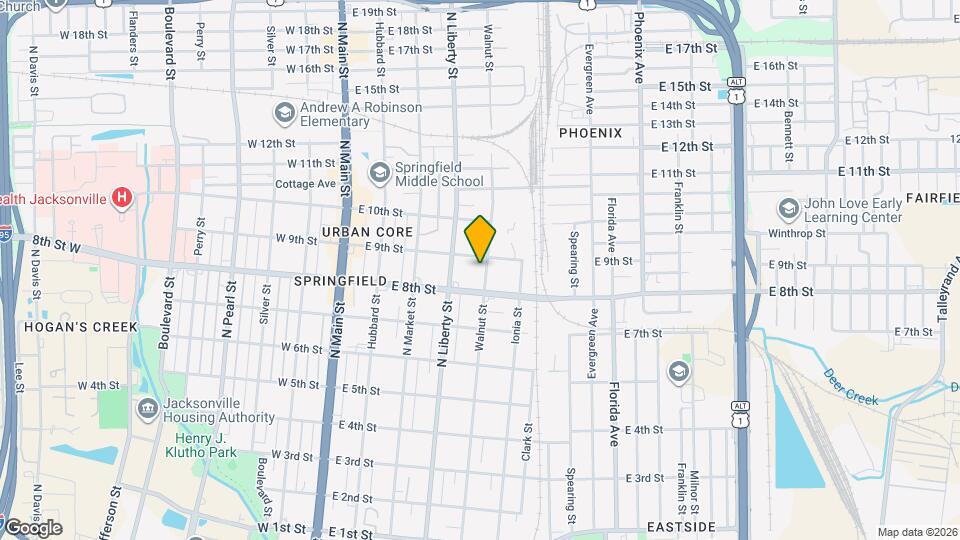 1832 Walnut St Map and Location Details