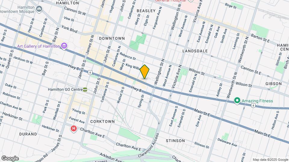 283 King St E Map and Location Details