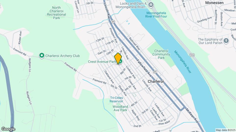 823 Crest Ave Map and Location Details