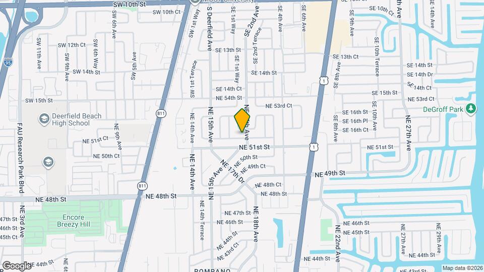 1681 NE 51st Ct Map and Location Details