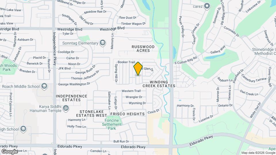 12832 Brook Ridge Dr Mapa y Detalles de la Ubicación