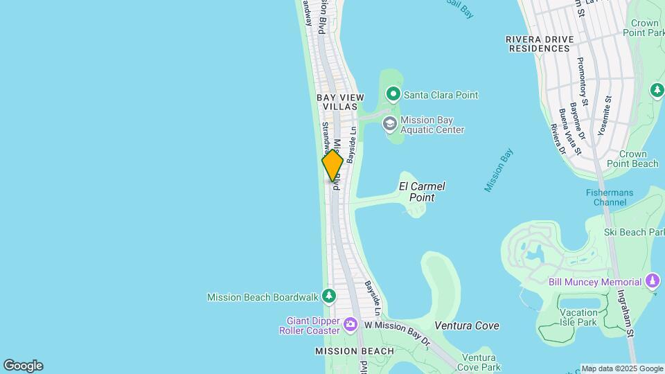 Mission Beach Apartments Mapa y Detalles de la Ubicación