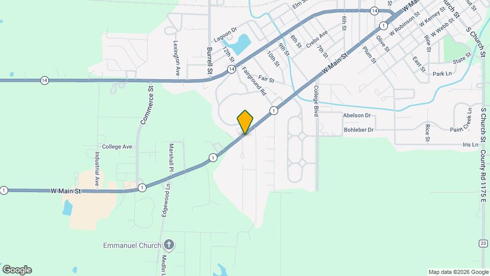 1207 W Main St Map and Location Details