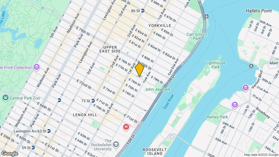 430 E 77th St Map and Location Details