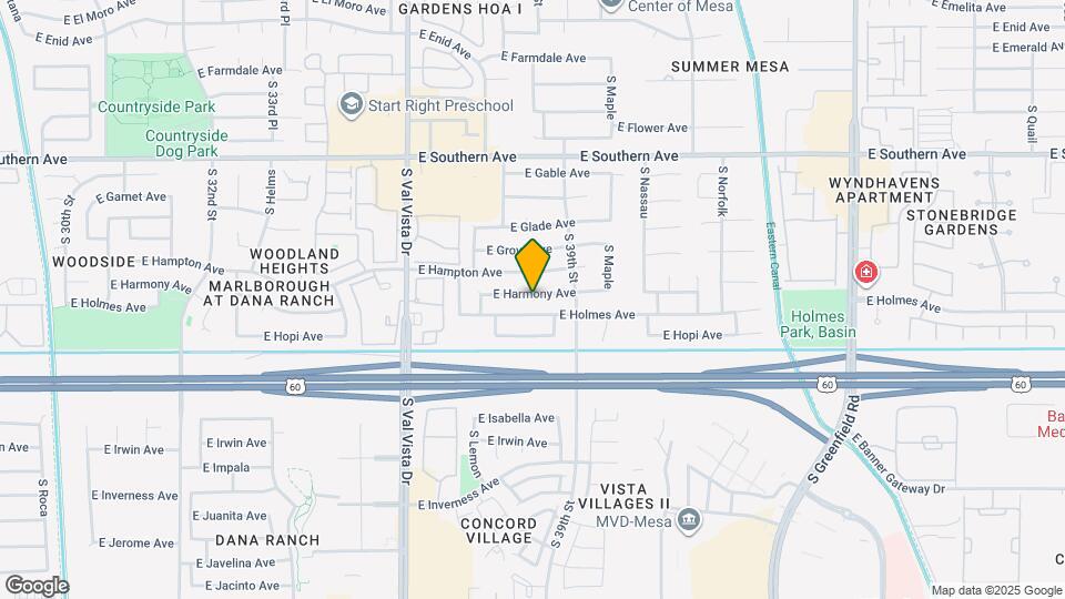 3819 E Harmony Ave Map and Location Details