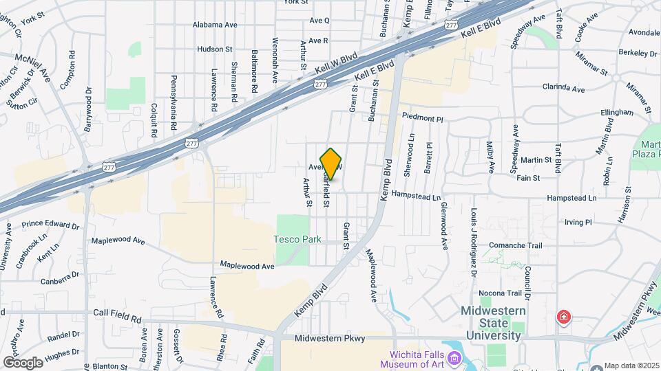 3309 Garfield St Map and Location Details
