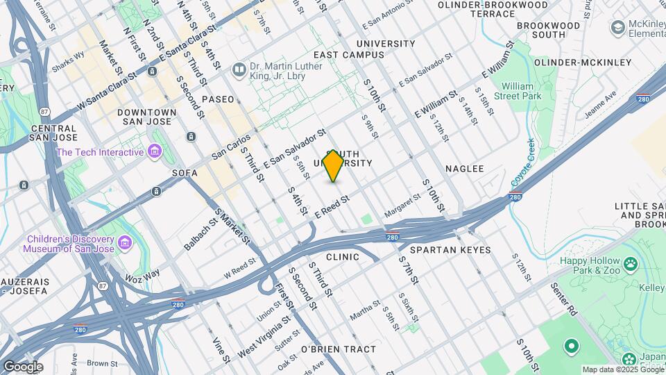 553 S 6th St Map and Location Details