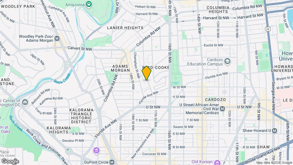 2242 Ontario Rd NW Map and Location Details