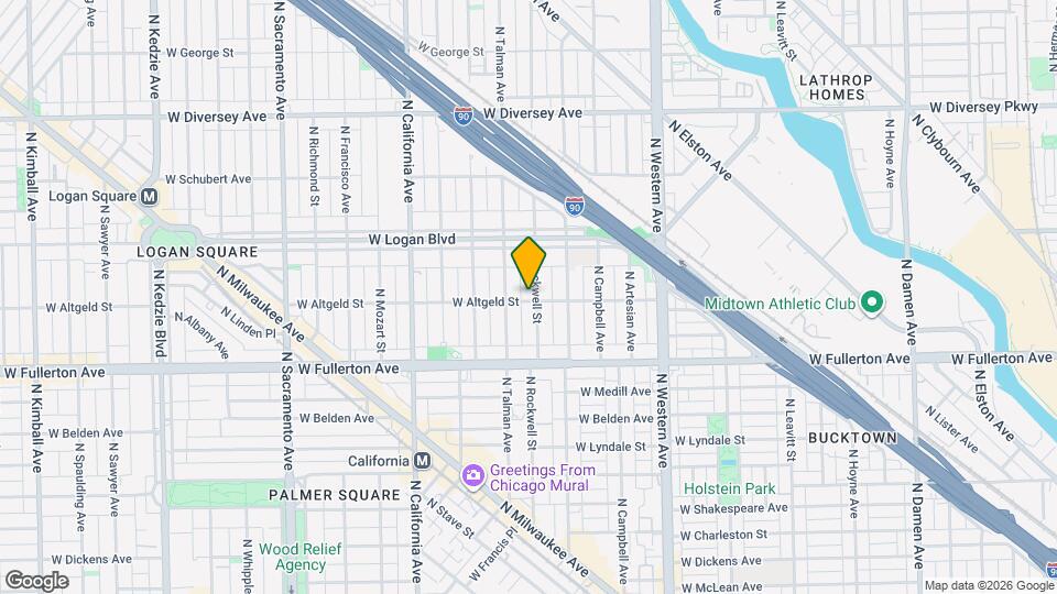 2502 N Rockwell St Map and Location Details
