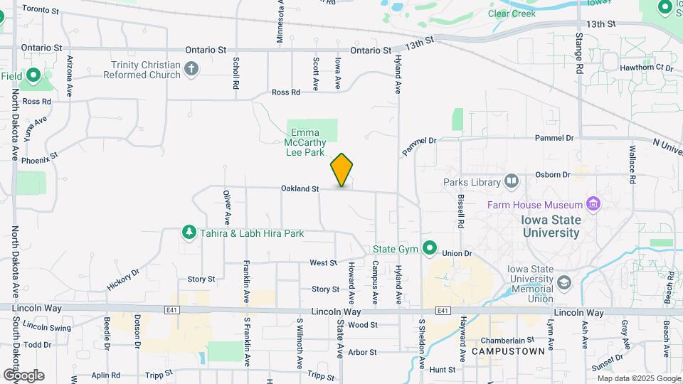 3022 Oakland St Map and Location Details
