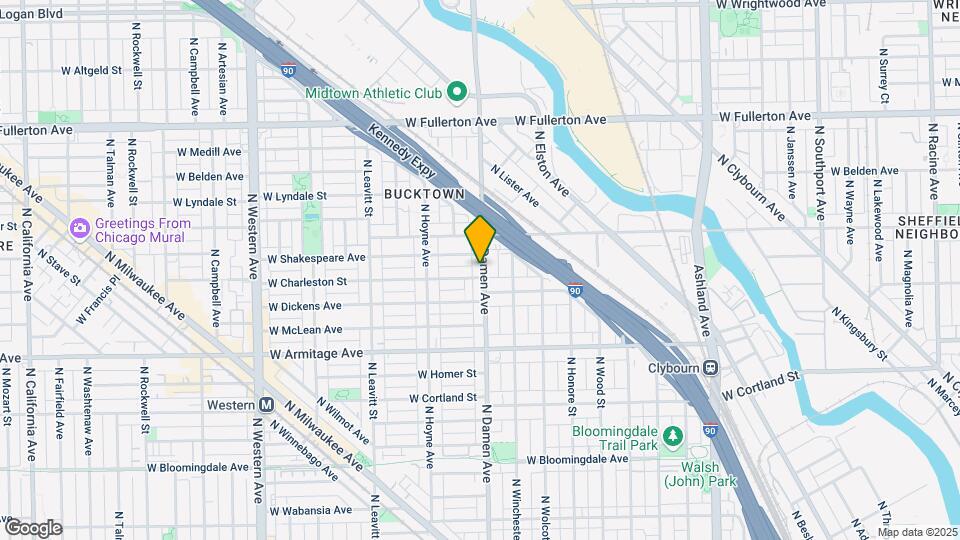 2126 N Damen Ave Mapa y Detalles de la Ubicación