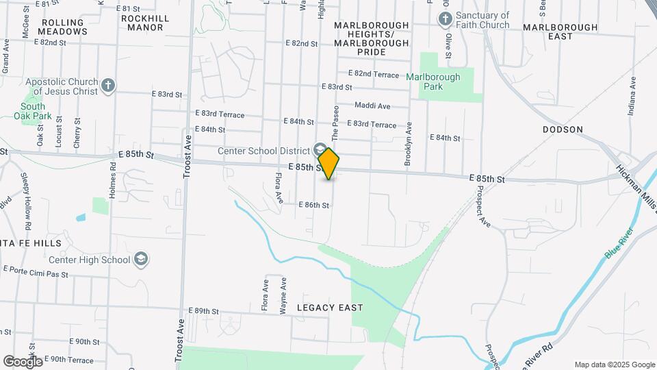 8510 Woodland Ave Map and Location Details