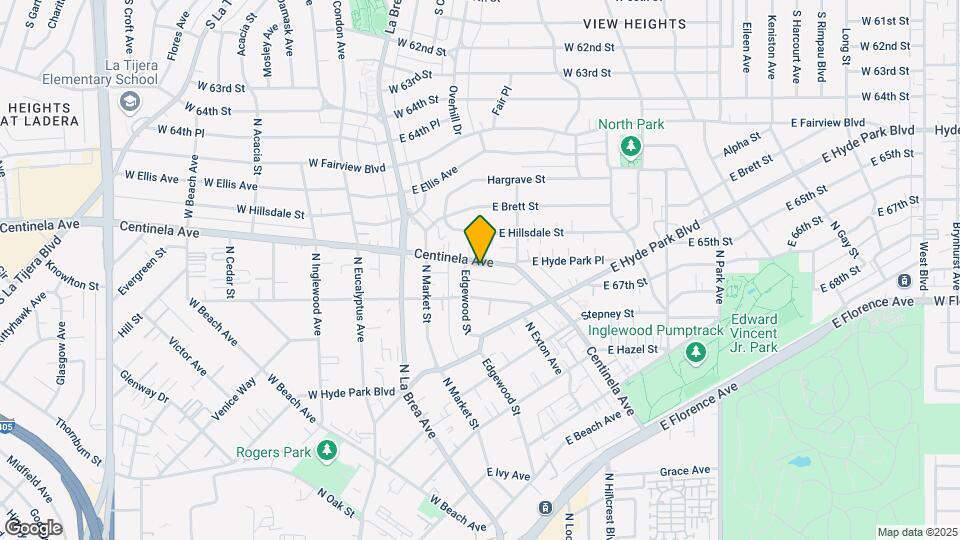 835 Centinela Ave Map and Location Details