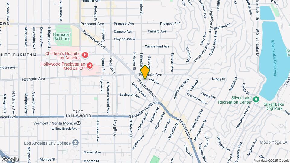 4301 W Sunset Blvd Map and Location Details